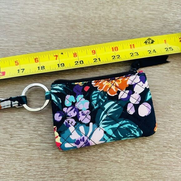 Vera Bradley Floral Quilted Fabric Keychain Lanyard ID Holder - Picture 2 of 4